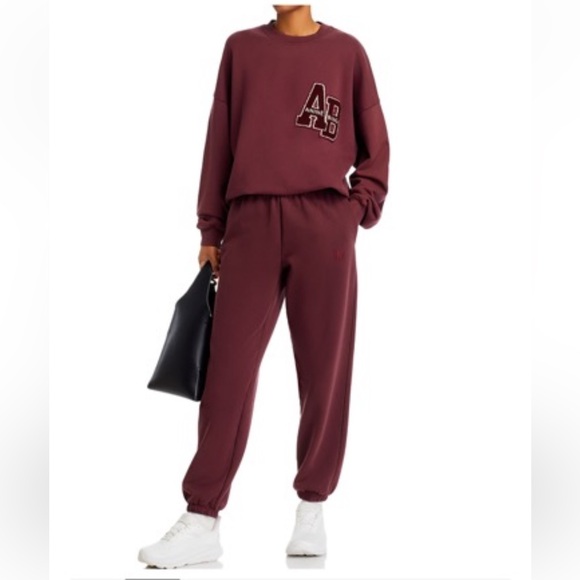 Anine Bing Pants - Anine Bing Karter Joggers Burgundy Size Medium NEW Women's Burgundy Sweatpants